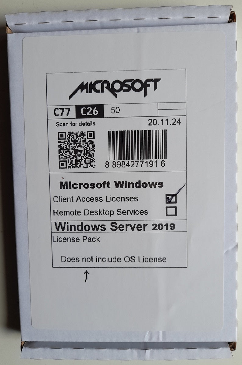 Microsoft Windows Server 2022 & 2019 User Remote Desktop Service RDS & User CALs
