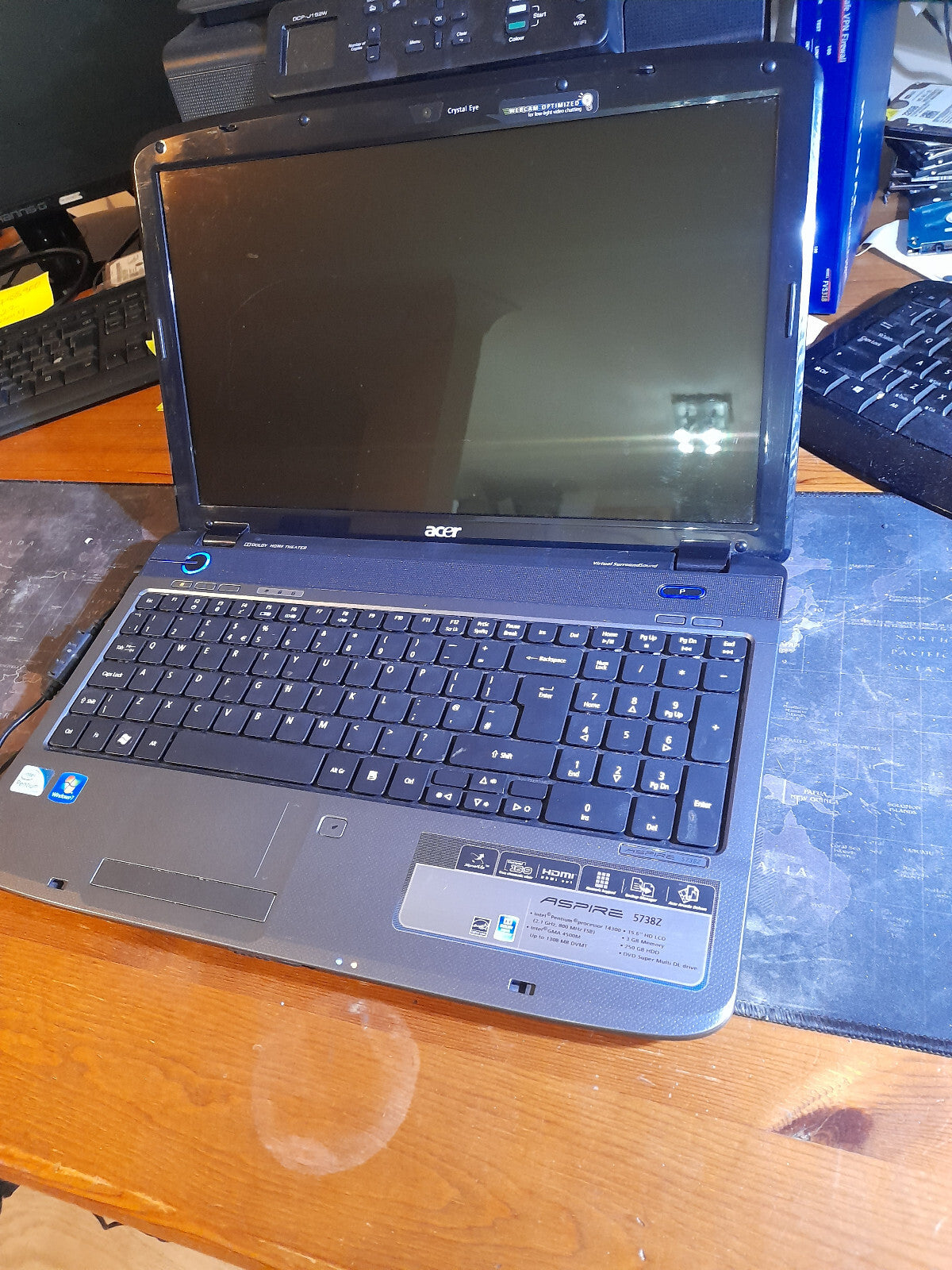 Cheap Acer Aspire 15" Grey Laptop 5735Z 4GB Ram 120GB SSD Win10