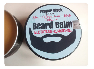 Ale, Oak Bourbon & Rich Tobacco - 100% Natural Beard Balm Sented Medium Hold Tame Facial Hair Conditioning