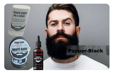 Pepper-Black's 100% Natural Beard Oil Facial Hair Conditioning - 20ml