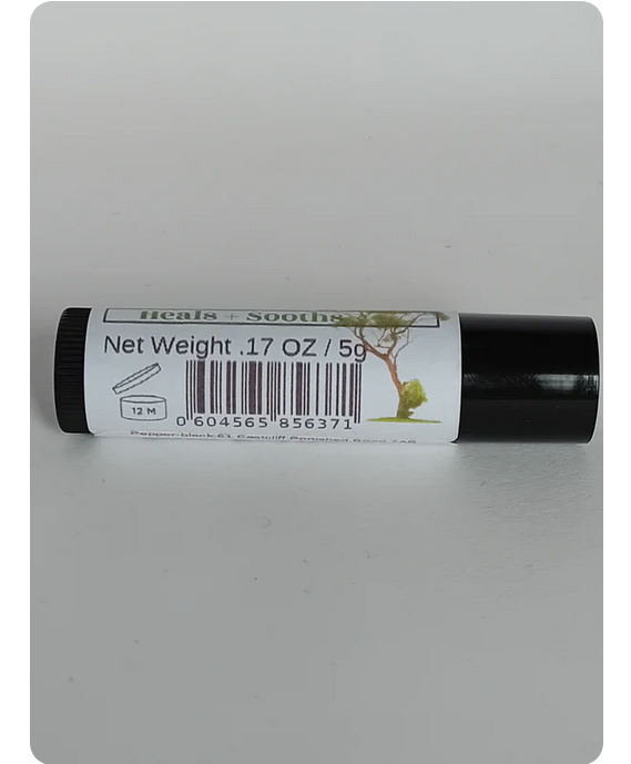 Pepper-Black's CBD Lip Balm Kind & Soothing Tea Tree Eucalyptus Pepper Mint Vitamin E
