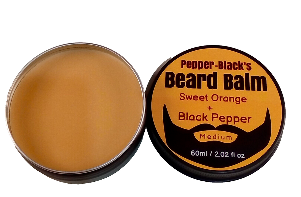 Sweet Orange & Black Pepper Beard Balm Sented Medium Hold Tame Conditioning