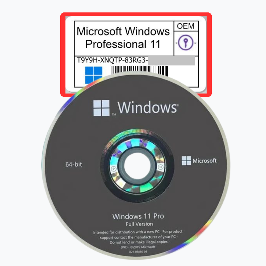 Microsoft Windows 11 Professional 64bits OEM DVD & License Key Code