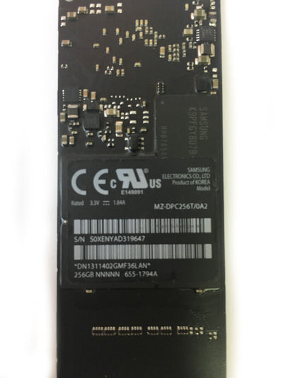 Apple MacBook Pro Retina 2012 2013 256GB SSD Hard Drive MZ-DPC256T/0A2 655-1794A