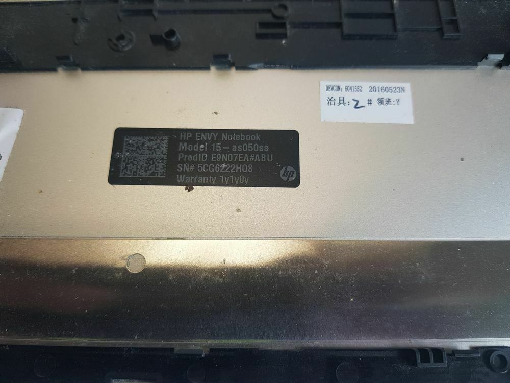 hp ENVY 15-AS 15-as050sa 15.6 LOWER BASE COVER LID | 6070b1018001 | 857800-001