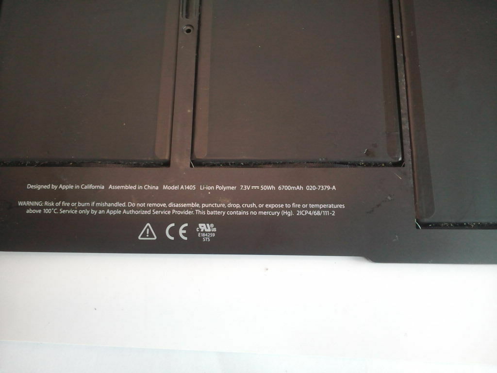 MacBook Air 13" 2011 A1369 BATTERY MC503 MC504 | A1405 | 020-6955-A