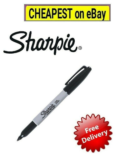 1x BRAND NEW BLACK SHARPIE FINE TIP PERMANENT MARKER QUICK DRYING PEN