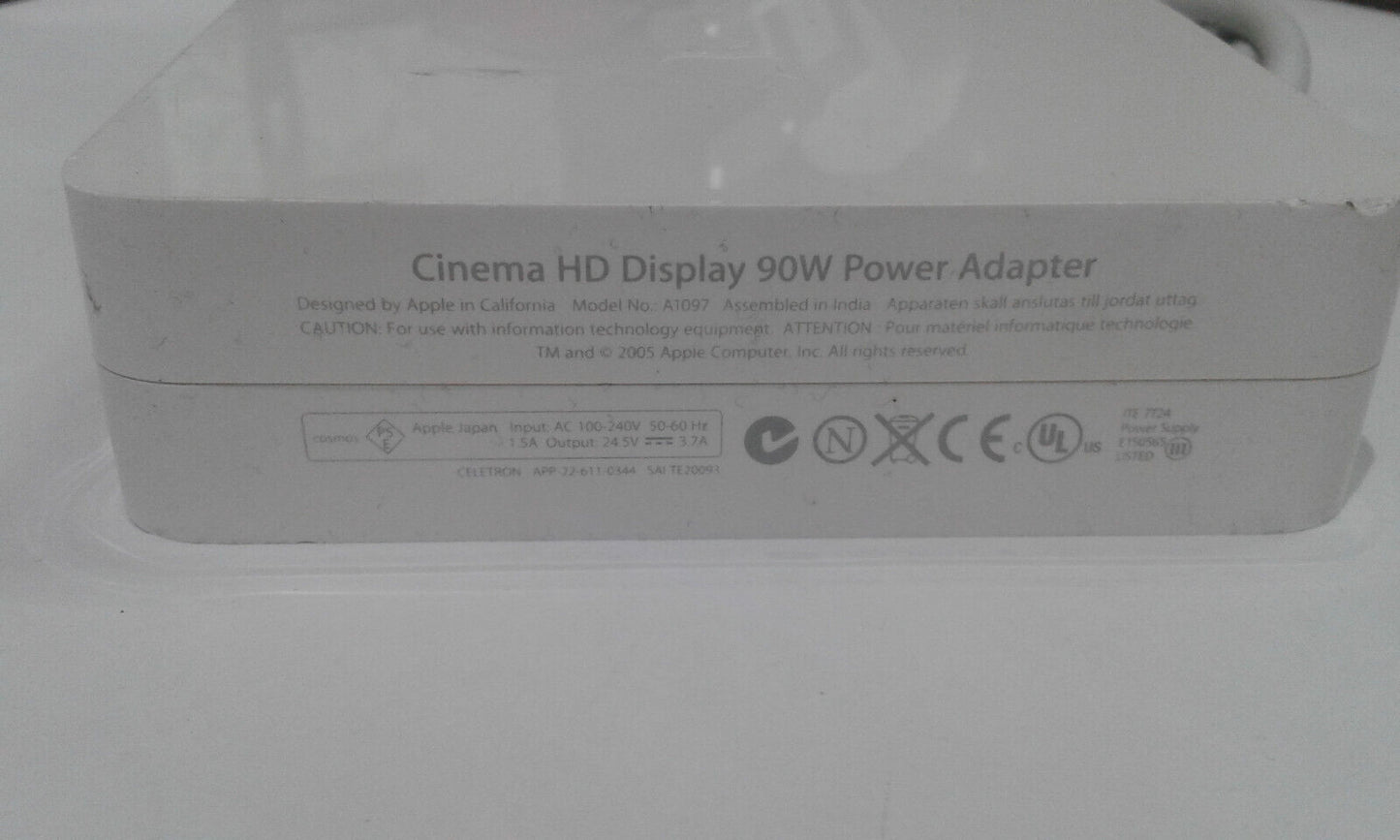 Apple 23" Cinema 23" A1082 | Power Supply & Cable 90W (DVI) 661-4379, 661-4133