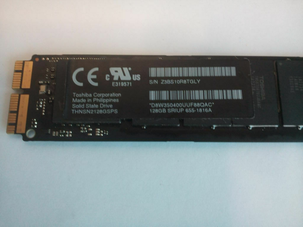 MacBook Air 11.6" A1465/A1466 Mid 2013 128 GB SSD HARD DRIVE 655-1816A 661-7456