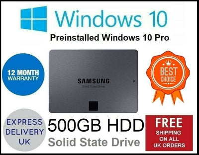 480GB 500GB 960GB 2TB 2000GB 2.5 SSD Hard Drives Preinstalled Windows 10 Laptop
