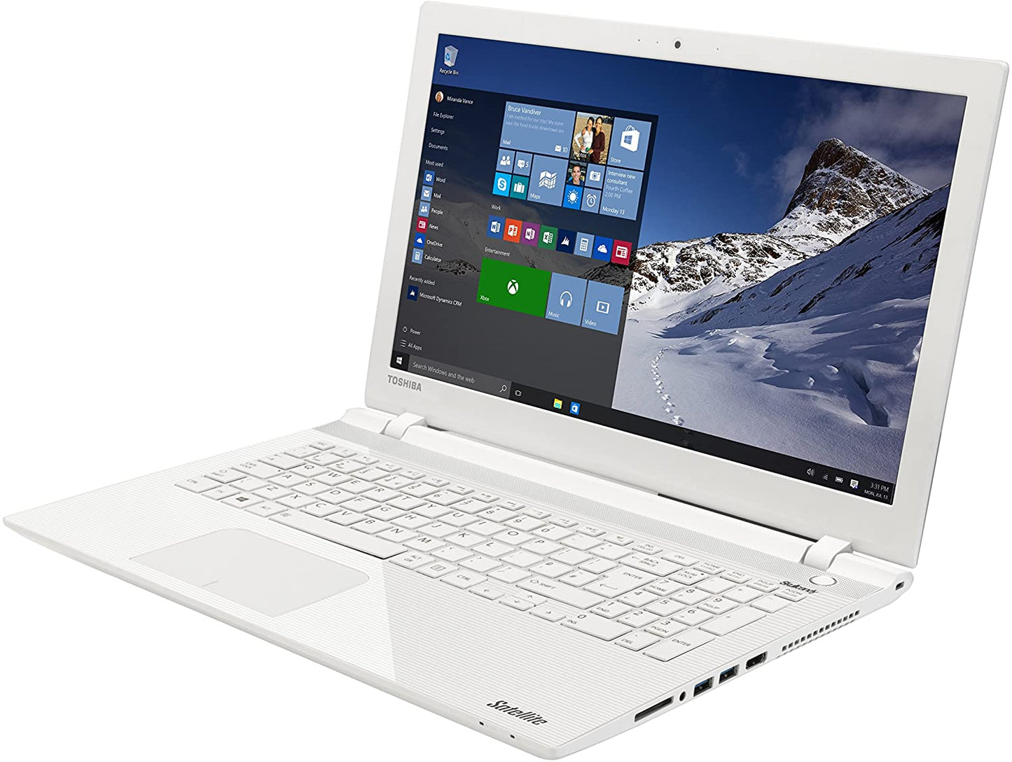 Toshiba Satellite L50 15.6" White 2.0GHz, 8GB 256GB W11 PRO WEBCAM, HDMI Laptop