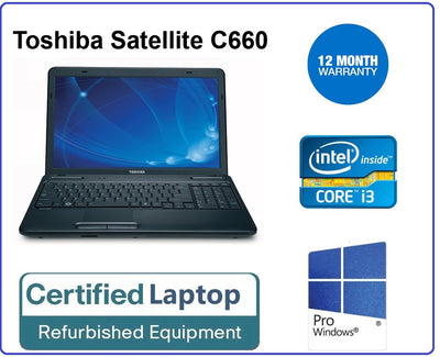 Cheap Toshiba Satellite C660 15.6" i3M370 2.40GHz 8GB 128GB SSD Laptop W11 PRO