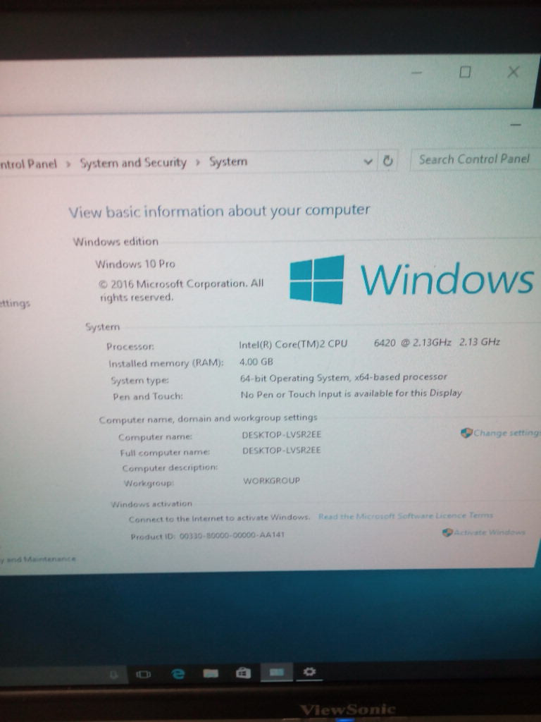 Hp Compaq dc5700 SFF C2D 2.13GHz 4GB 128GB SSD W10 Pro WIFI Business Computer