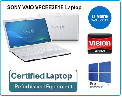 SONY VAIO VPCEE2E1E 15.6" AMD 2.10GHz 4GB 320GB HDD W11 PRO 64BIT LAPTOP Laptop
