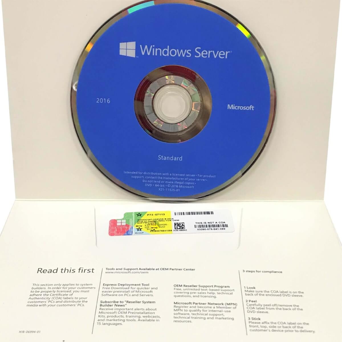 Microsoft Windows Server 2016 Standard 16 Core License ( 2x 8 Core ) 6