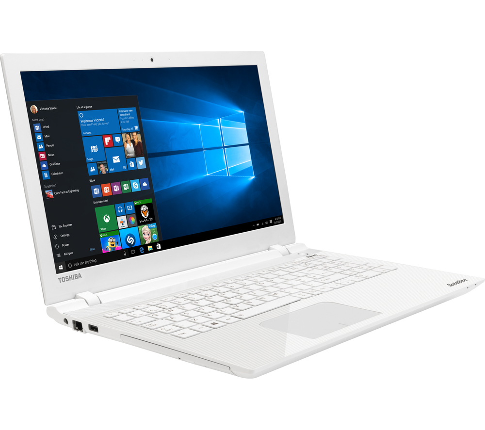 Toshiba Satellite L50 15.6" White 2.0GHz, 8GB 256GB W11 PRO WEBCAM, HDMI Laptop