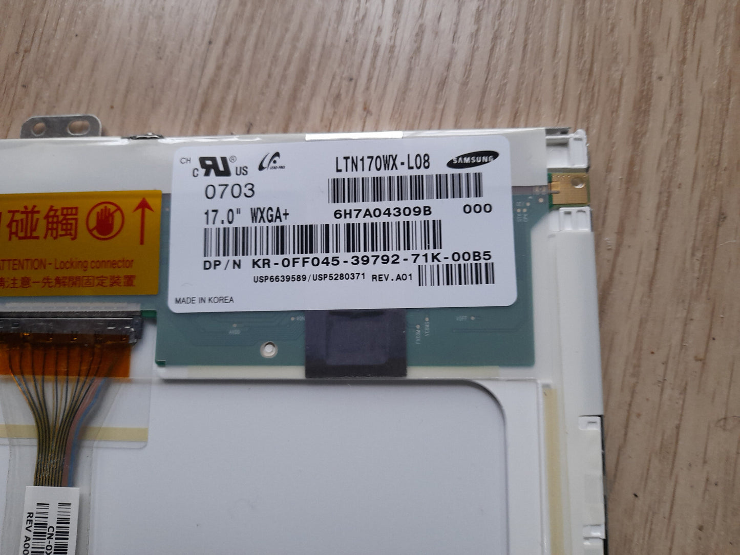 SAMSUNG LTN170WX-L08 17.3" Laptop LCD Screen Panel + Inverter - Dell Asus Toshib
