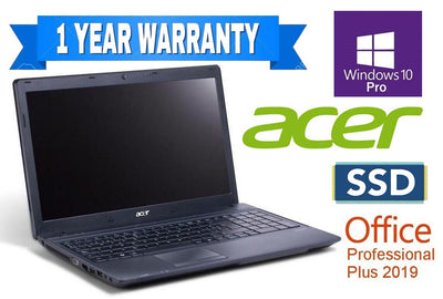 Cheap Acer Aspire 15" Grey Laptop 5735Z 4GB Ram 120GB SSD Win10