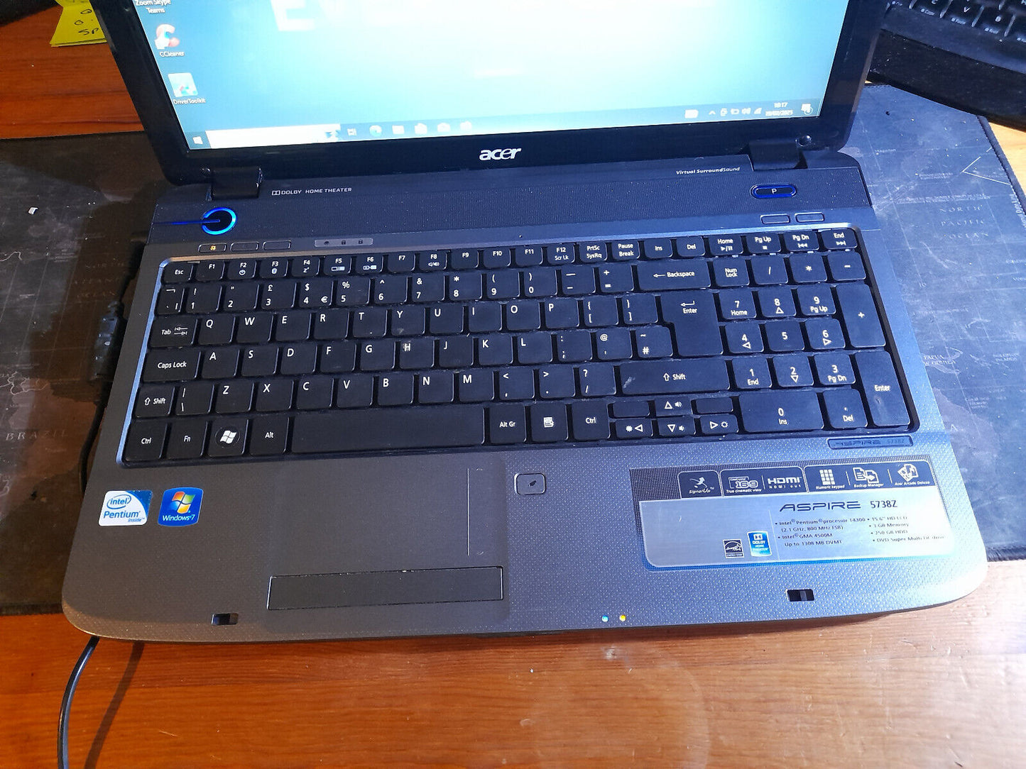 Cheap Acer Aspire 15" Grey Laptop 5735Z 4GB Ram 120GB SSD Win10