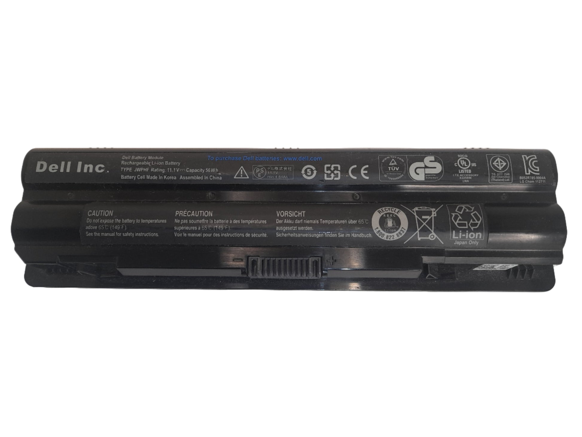Dell XPS 15 L502x 15.6" BATTERY TYPE: JWPHF 11.1V Capacity 56Wh