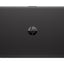 Black HP laptop on a white background