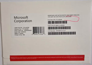 Microsoft Windows server 2022 datacenter 48 Core DVD & License COA + Unlimited Cals