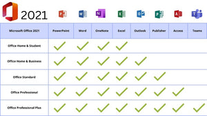 Microsoft Office Professional Plus 2021 Key & DVD