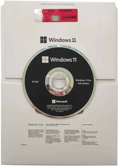 Microsoft Windows 11 Professional  64bits OEM DVD & COA Pack