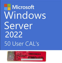 Load image into Gallery viewer, Microsoft Windows Server 2022 DataCenter 16 Cores 64Bit + Option 50 RDS + 50 USER CALs
