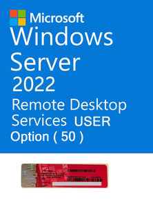 Microsoft Windows Server 2022 DataCenter 16 Cores 64Bit + Option 50 RDS + 50 USER CALs