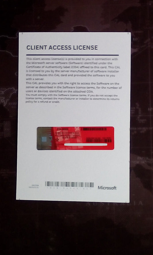 1x Microsoft Windows Server 2019 Standard/Datacenter RDS (Remote Desktop Services ) USER CALs ( Option 50 )