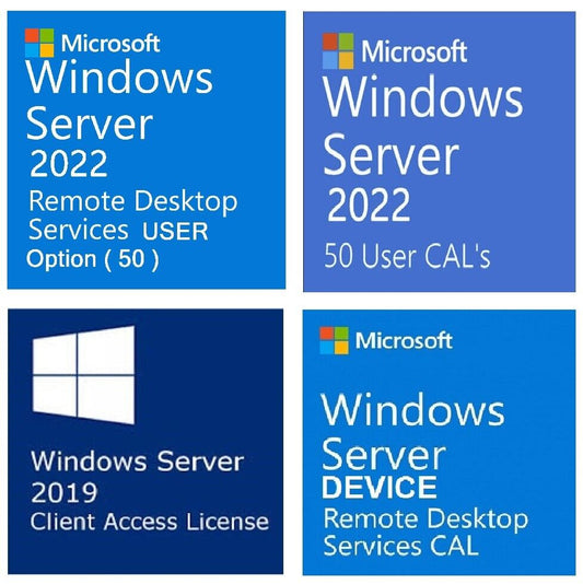 Microsoft Windows Server 2022 & 2019 User Remote Desktop Service RDS & User CALs