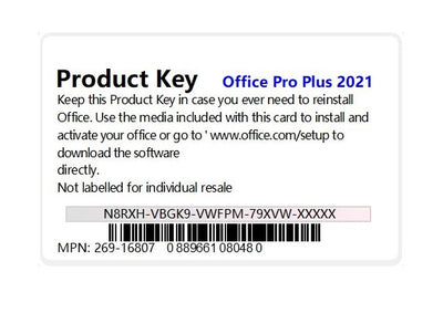 Microsoft Office 2021 Professional USB + Card, Windows 10, 11 Only - Not for Mac
