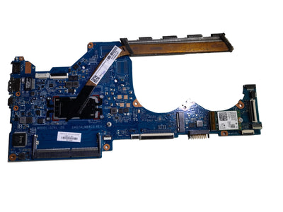 Computer motherboard with RAM module on a white background