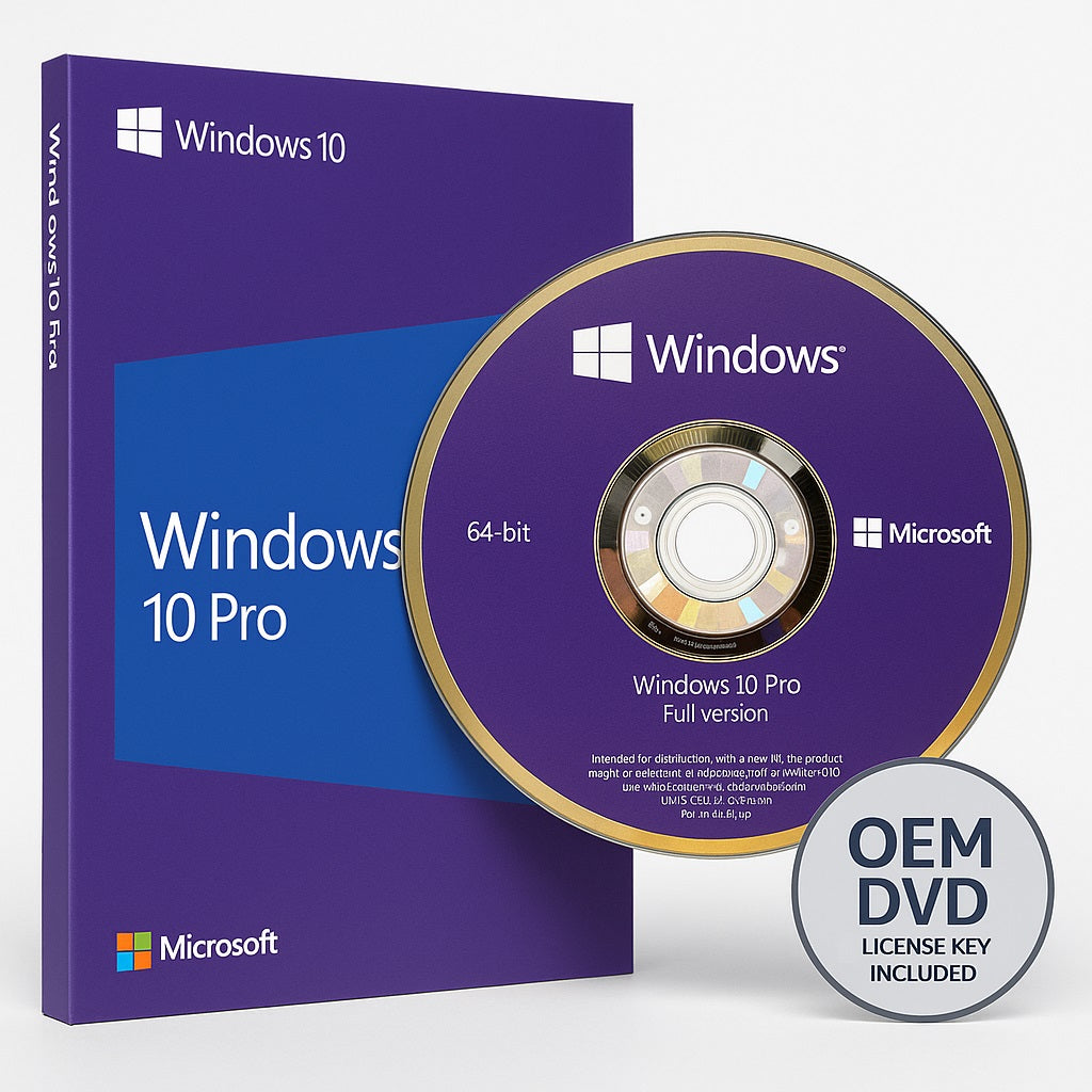 Window 10 Pro Files Microsoft Windows 10 Pro 64-Bit OEM – Genuine Installation DVD – The ...
