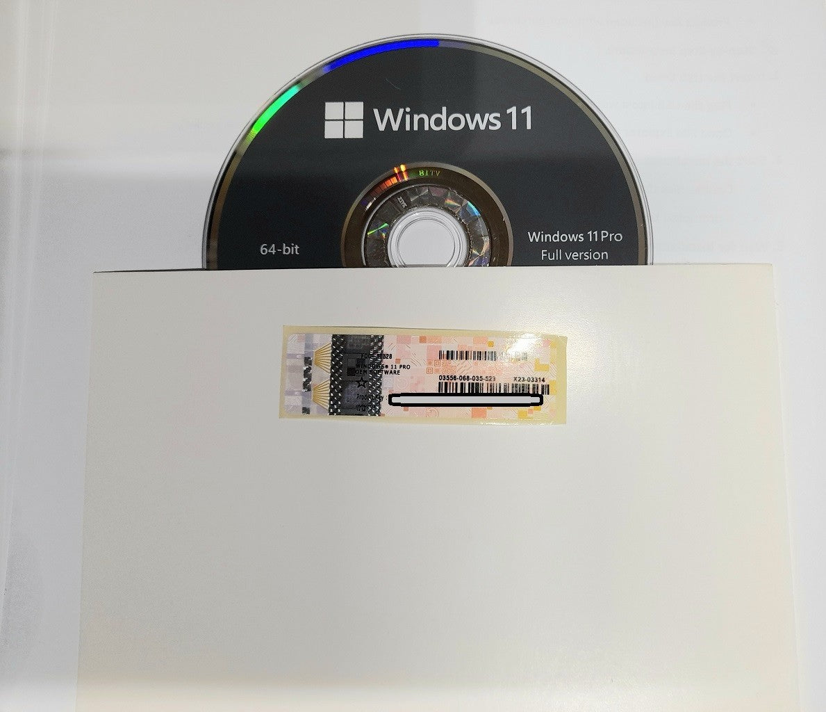 Microsoft Windows 11 Professional  64bits OEM DVD & License Key Code