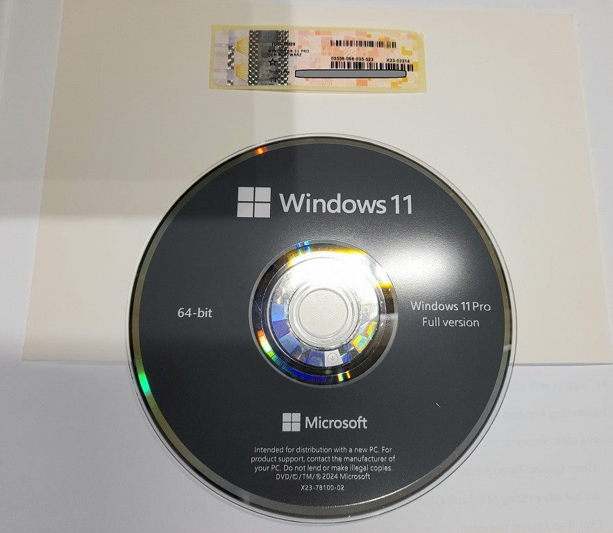 Microsoft Windows 11 Professional  64bits OEM DVD & License Key Code