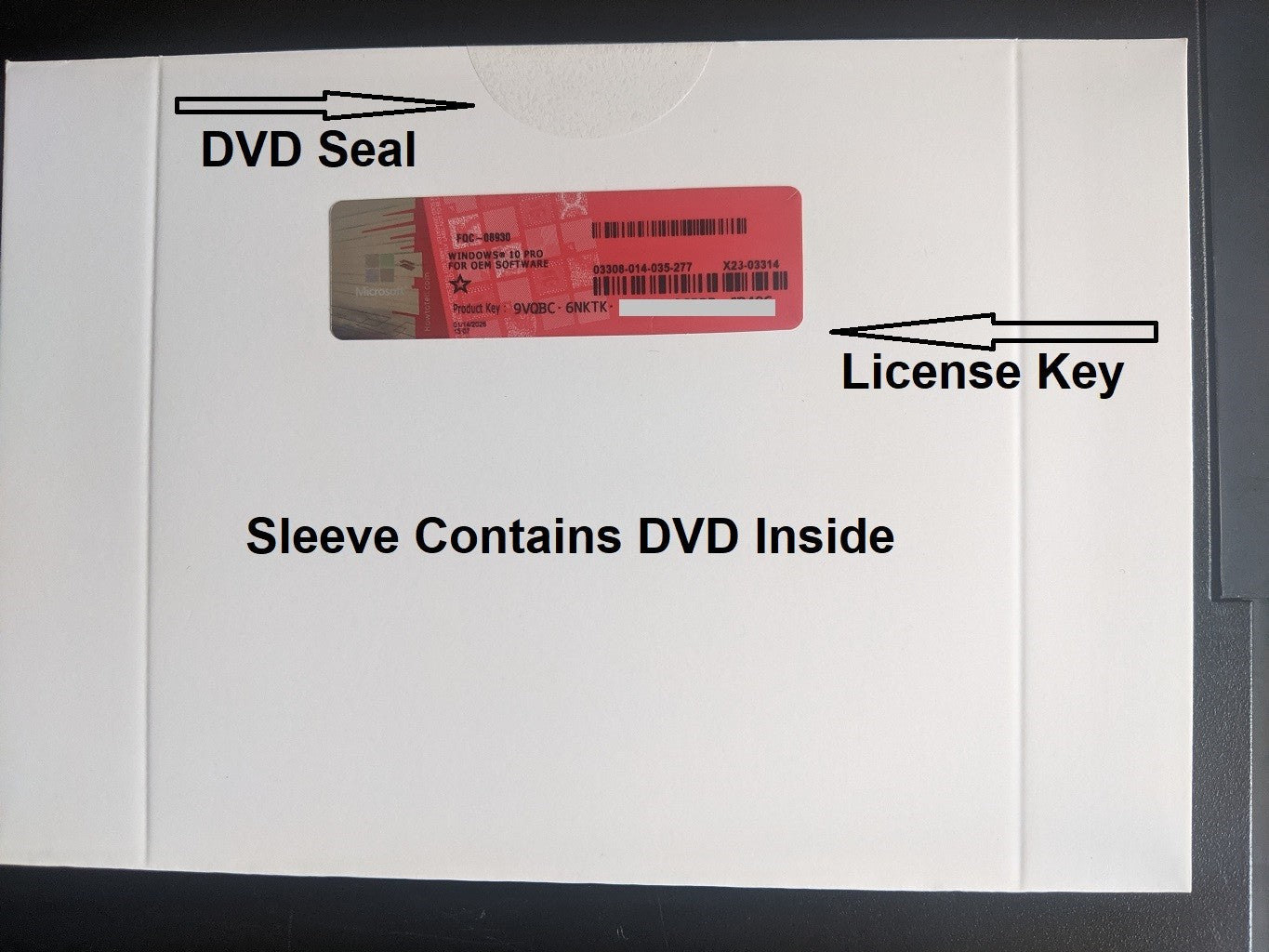 Microsoft WINDOWS PRO 10 64-Bit Eng OEM DVD & Sticker COA License | FQC-08929