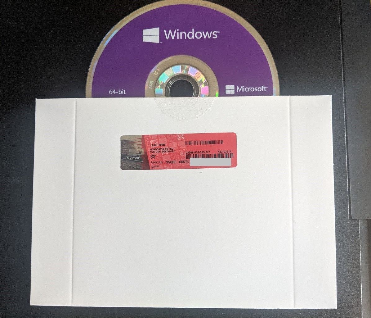 Microsoft WINDOWS PRO 10 64-Bit Eng OEM DVD & Sticker COA License | FQC-08929