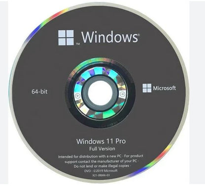 Windows 11 Pro installation disc on a white background