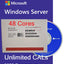 Microsoft Windows server 2022 datacenter 48 Core DVD & License COA + Unlimited Cals