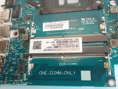 HP 14-CK  14-CK0520SA 14.1"  MOTHERBOARD i5-7200U 2.50GHz DDR4 L42279-601