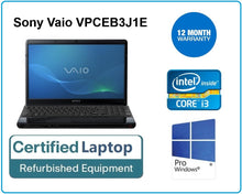 Load image into Gallery viewer, Sony Vaio VPCEB3J1E 15.6&quot; i3 M370 2.40GHz, 4GB 320GB Win 10 Pro Webcam Laptop
