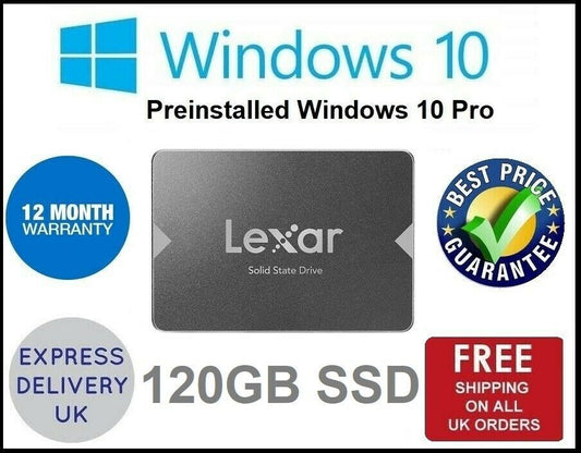 Laptop & PC Hard Drives HDD 2.5 SSD Genuine Windows10 Pro Pre-Installed 64 Bit