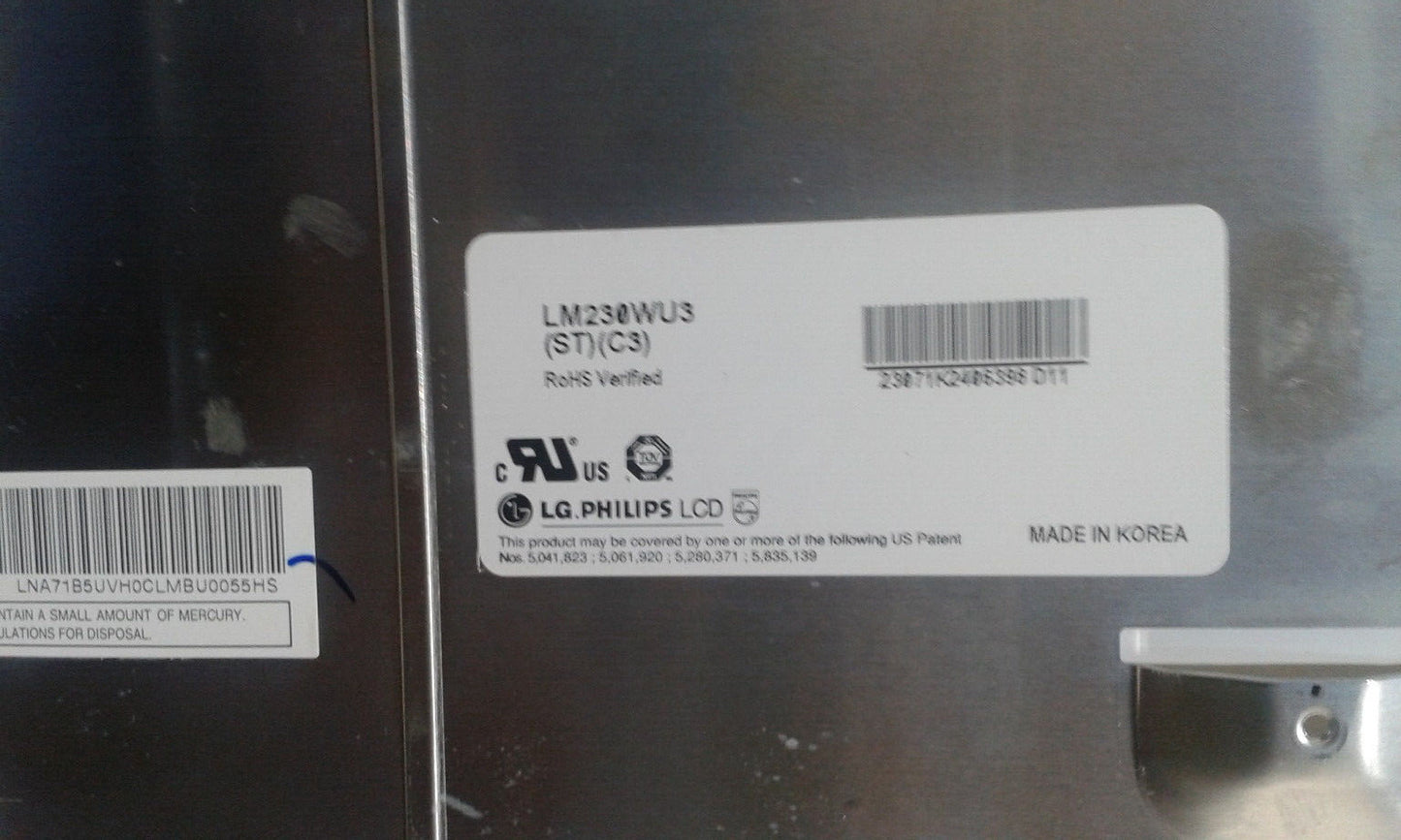 Apple 23" Cinema Display Matt LCD Screen Panel 1366 x 768 LM230WU3 ST C3