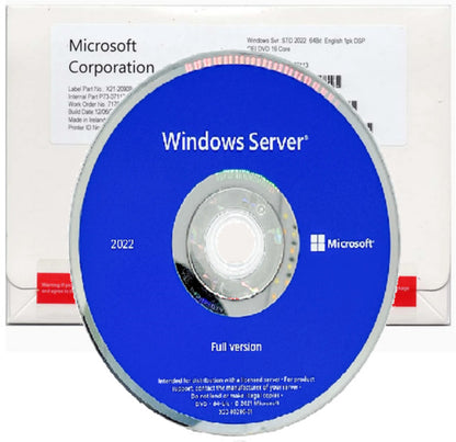 Sealed Windows Server 2022 DataCenter 16 Cores 64Bit DVD & COA OEM