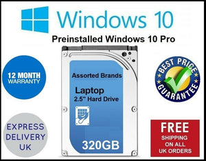 Laptop Hard Drives HDD 2.5 SATA Genuine Windows10 Pro Pre-Installed 64 Bit