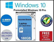 Load image into Gallery viewer, Laptop Hard Drives HDD 2.5 SATA Genuine Windows10 Pro Pre-Installed 64 Bit
