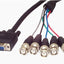 Male 15-pin VGA to 5 BNC (RGBHV) cable 3.048m (10 ft)  Low Voltage Kaibo brand