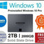 480GB 500GB 960GB 2TB 2000GB 2.5 SSD Hard Drives Preinstalled Windows 10 Laptop